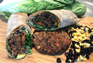 High Protein Veggie Burger Wrap