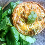 GF and KETO Spinach and Mushroom Quiche + Salad