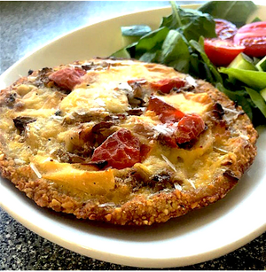 GF and KETO Chicken and Sundried Tomato Quiche + Salad